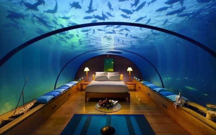 underwater hotel resort room - best underwater hotels 2017